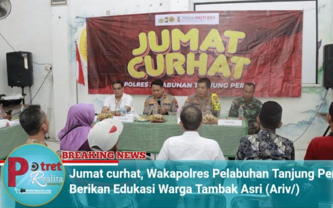 
 Jumat curhat, Wakapolres Pelabuhan Tanjung Perak Berikan Edukasi Warga Tambak Asri