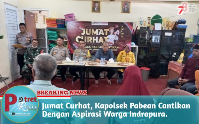 
 Jumat Curhat, Kapolsek Pabean Cantikan Dengan Aspirasi Warga Indrapura