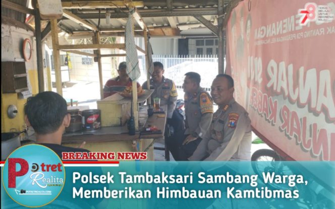 
 Polsek Tambaksari Sambang Warga, Memberikan Himbauan Kamtibmas