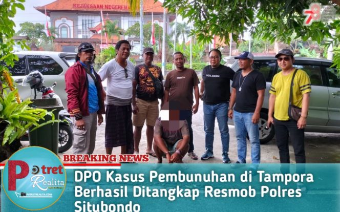 
 DPO Kasus Pembunuhan di Tampora Berhasil Ditangkap Resmob Polres Situbondo