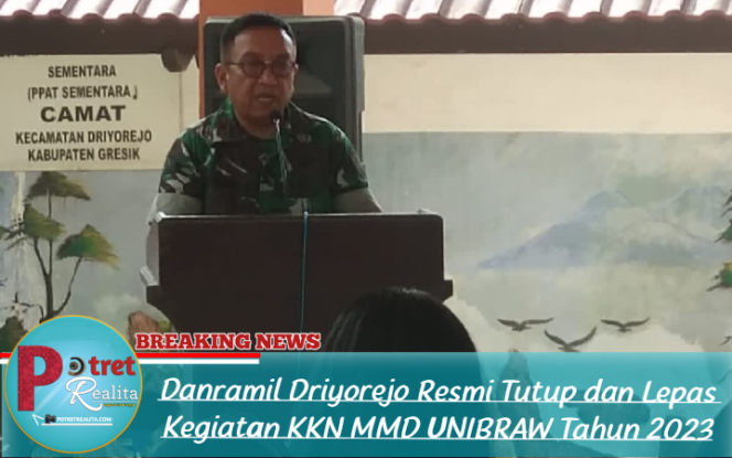 
 Danramil Driyorejo Resmi Tutup dan Lepas Kegiatan KKN MMD UNIBRAW Tahun 2023