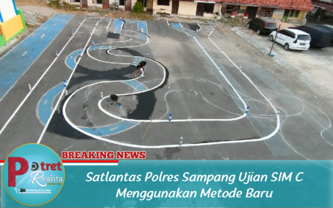 
 Satlantas Polres Sampang Ujian SIM C Menggunakan Metode Baru