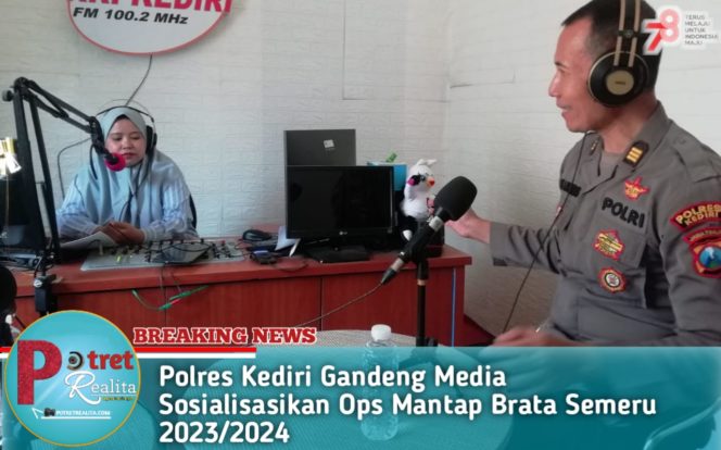 
 Polres Kediri Gandeng Media Sosialisasikan Ops Mantap Brata Semeru 2023/2024