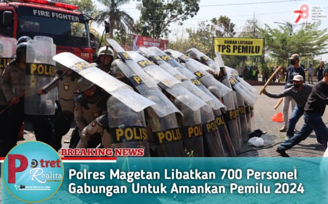 
 Polres Magetan Libatkan 700 Personel Gabungan Untuk Amankan Pemilu 2024