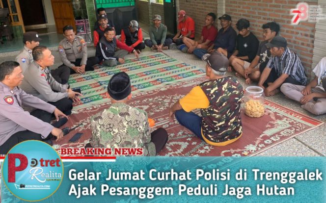 
 Gelar Jumat Curhat Polisi di Trenggalek Ajak Pesanggem Peduli Jaga Hutan