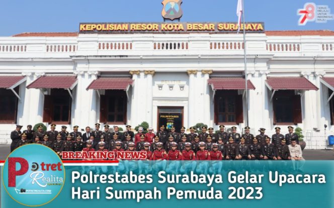 
 Polrestabes Surabaya Gelar Upacara Hari Sumpah Pemuda 2023