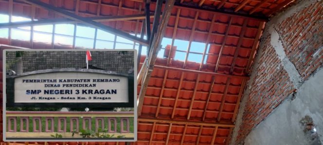 
 Pembangunan Gedung SMPN 3 Kragan Diduga Dikorupsi