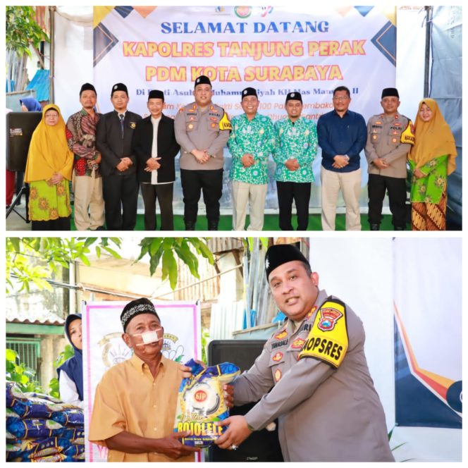 
 Berbagi Kasih Di Bulan Ramadhan Polres Tanjung Perak Gelar Bansos dan Santuni Anak Yatim