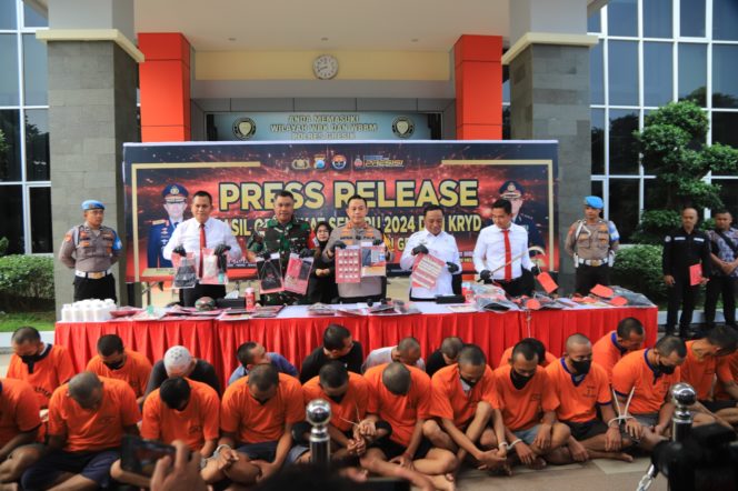 
 Polres Gresik Berhasil Amankan Ratusan Tersangka, Dalam Operasi Pekat Semeru 2024