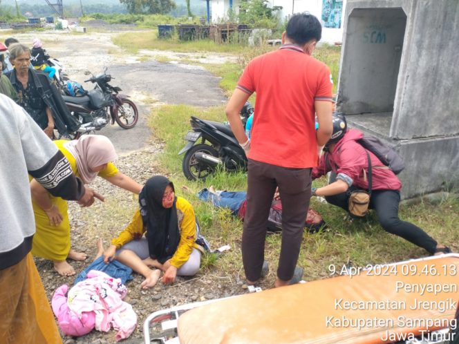 
 Kecelakaan lalu lintas di Jrengik Sampang 1 luka dan 2 Meninggal