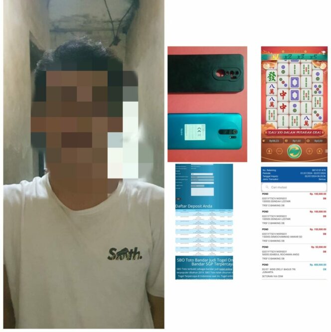 
 Seorang Cleaning Service Sedang Asik Main Judi Online Diamankan Polsek Semampir