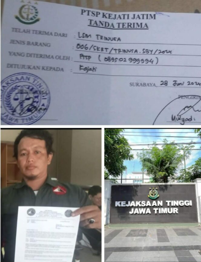 
 LSM TRINUSA Mendapatkan Tembusan Dari Admin KAJATI JAWA TIMUR