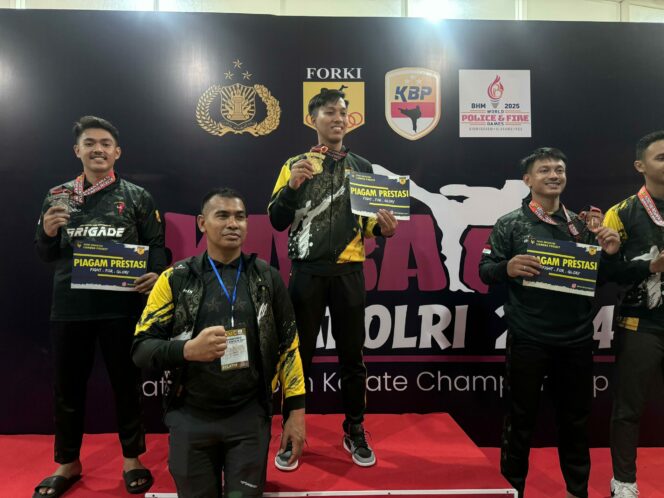 
 Bripda Dito, Personel Polres Pelabuhan Tanjung Perak Raih Juara I Lomba Karate Piala Kapolri Cup – 2024