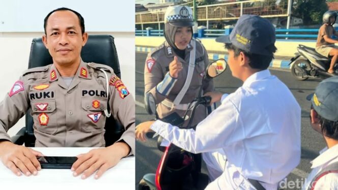 
 Satlantas Polres Sampang Berikan Edukasi Kepada Pengendara Sepeda Listrik