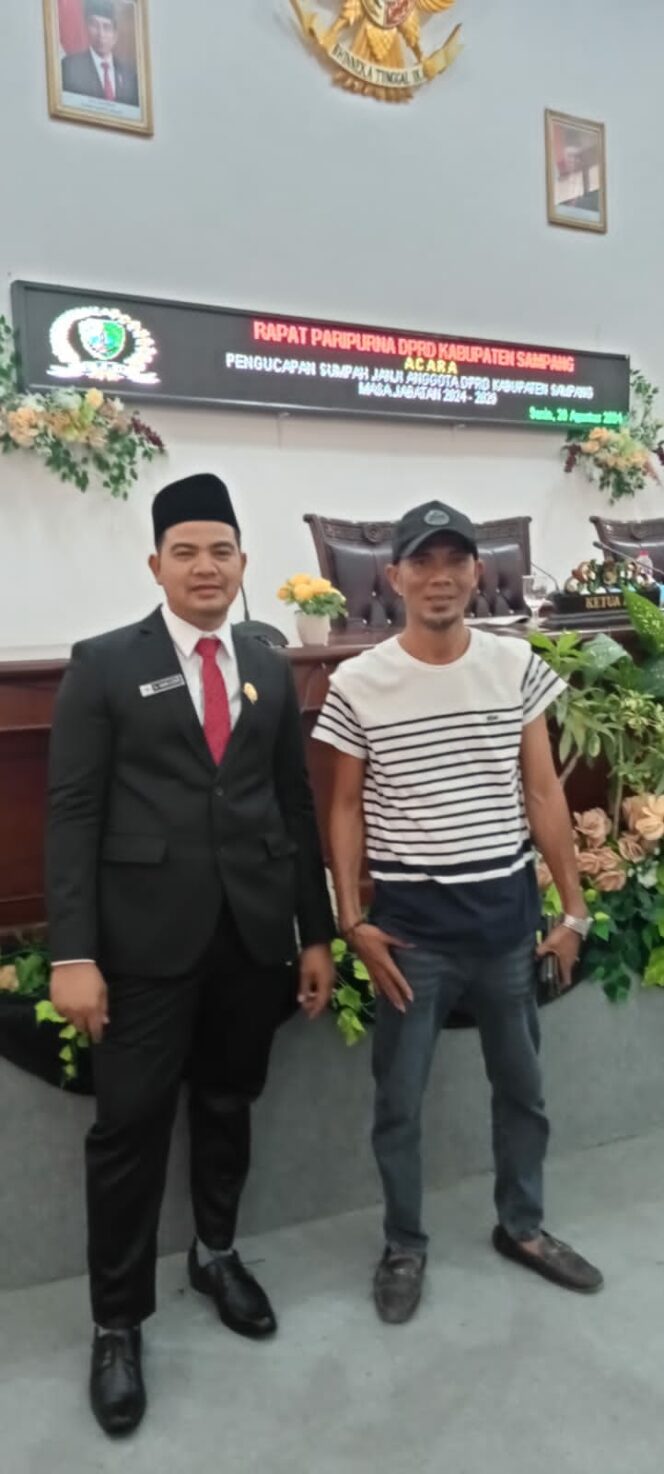 
 Ketua LKPK Ucapkan Selamat Kepada Amir Lubis Anggota DPRD Sampang Dari Partai Gerindra yang Baru Dilantik