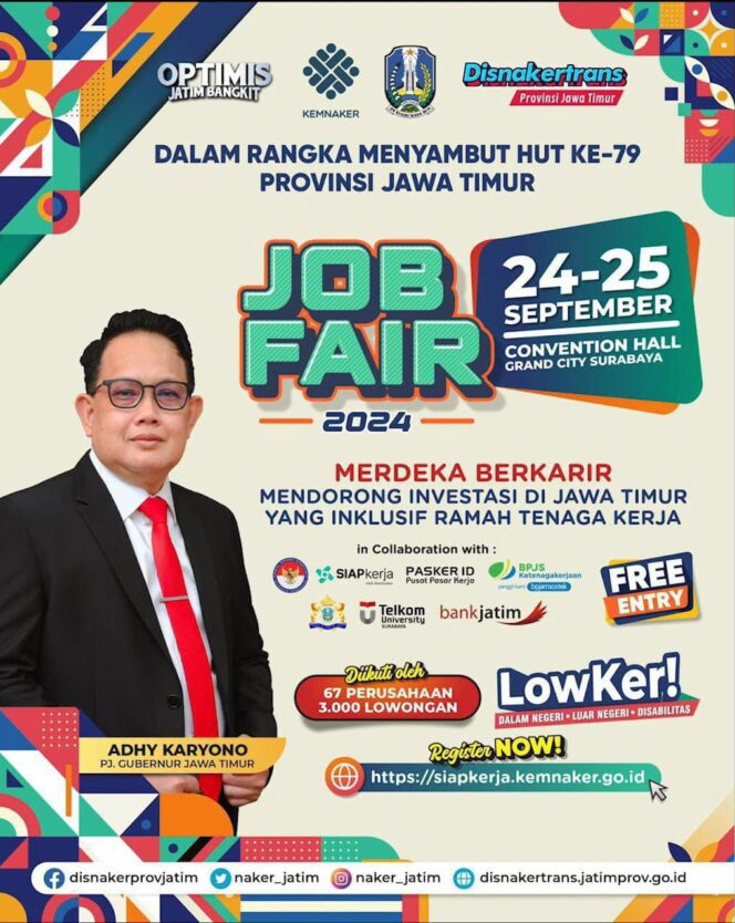 
 Job Fair Jatim Dorong Investasi Jatim Yang Inklusif dan Ramah Tenaga Kerja