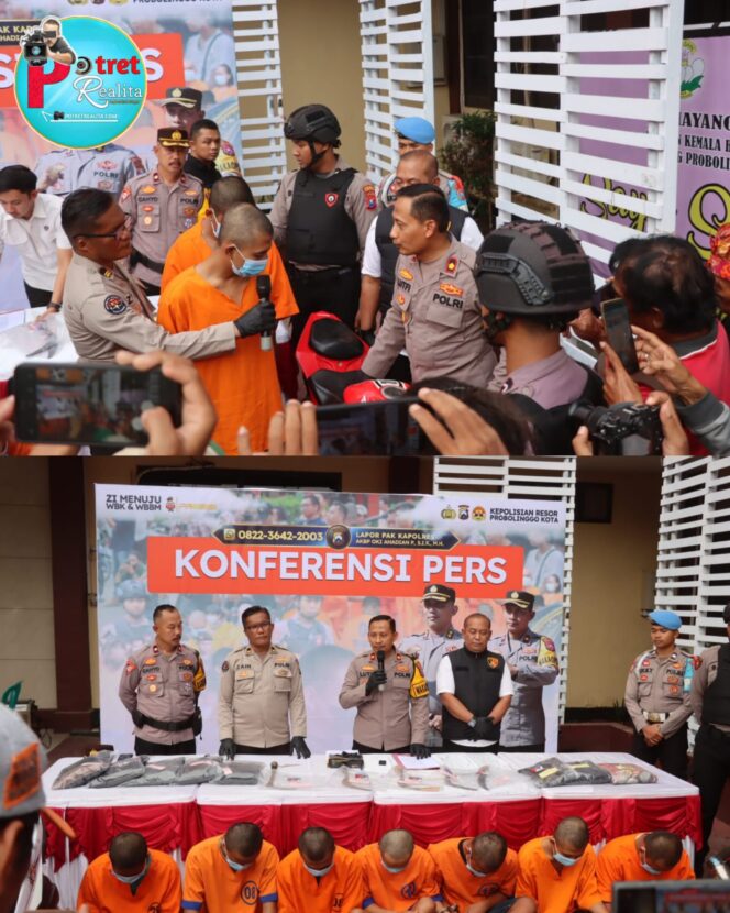 
 Polres Probolinggo Kota Ungkap Kasus Tawuran Antar Gengster, 7 Pemuda Diamankan