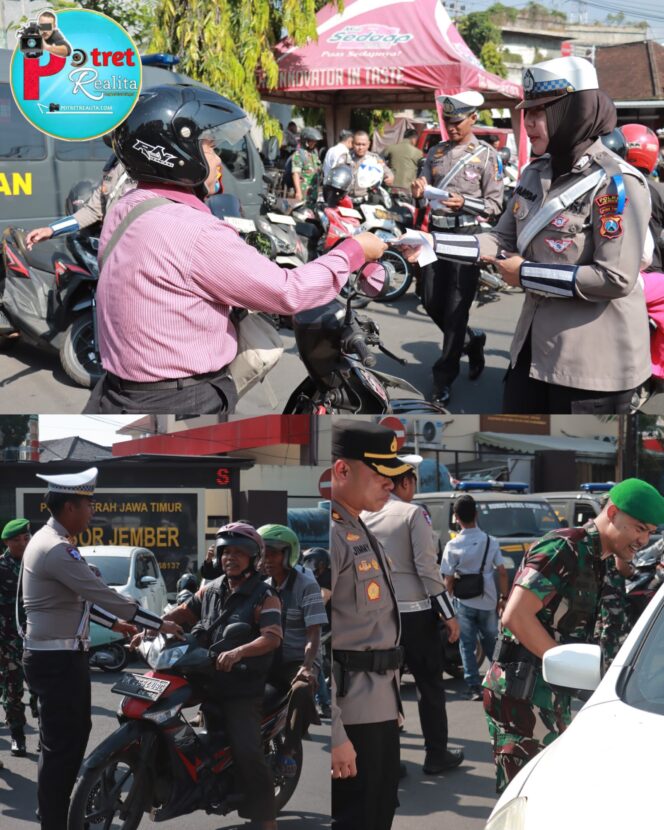 
 Ops Zebra Semeru 2024 Polres Jember Bersama Forkopimda Sosialisasikan Keselamatan Berlalu Lintas