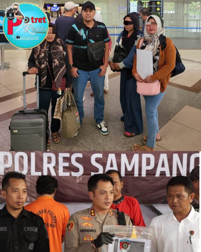 
 Kapolres Sampang Beri Tiket Pesawat Gratis 3 Korban TPPO Pulang Kampung ke NTB