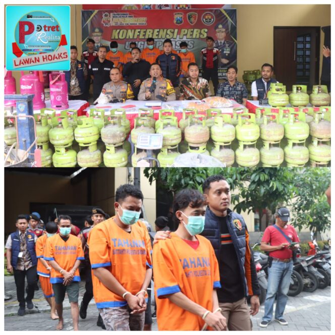 
 Polresta Sidoarjo Berhasil Ungkap Dua Gudang Pengoplosan LPG, 5 Tersangka Diamankan