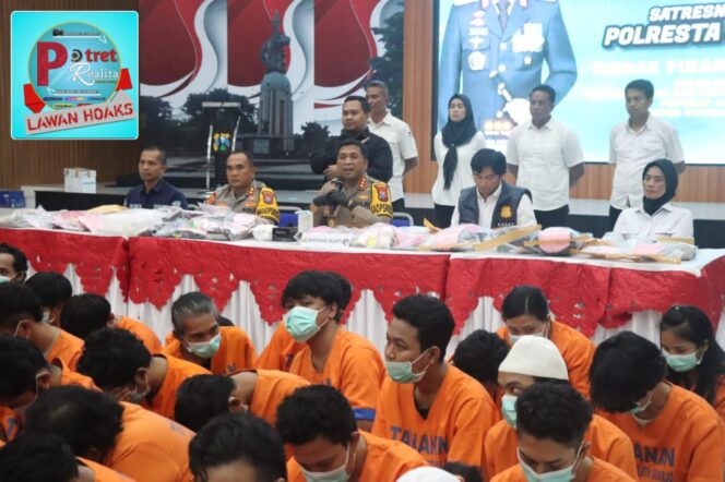 
 Polresta Sidoarjo Berhasil Ungkap 110 Kasus Narkoba Amankan 134 Tersangka