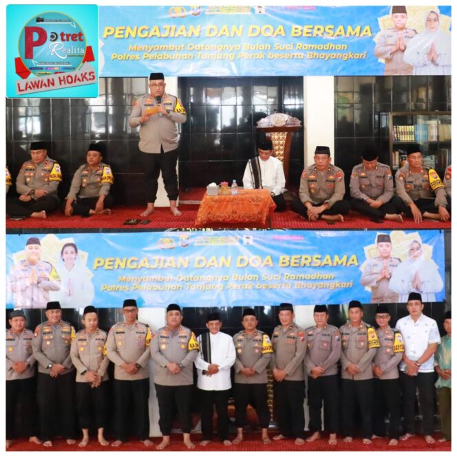 
 Polres Pelabuhan Tanjung Perak Gelar Pengajian dan Doa Bersama Sambut Ramadan 1446 H / 2025 M