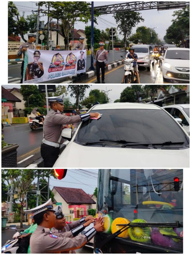 
 Satlantas Polres Sampang Gelar Sosialisasi Mudik Aman, Keluarga Nyaman