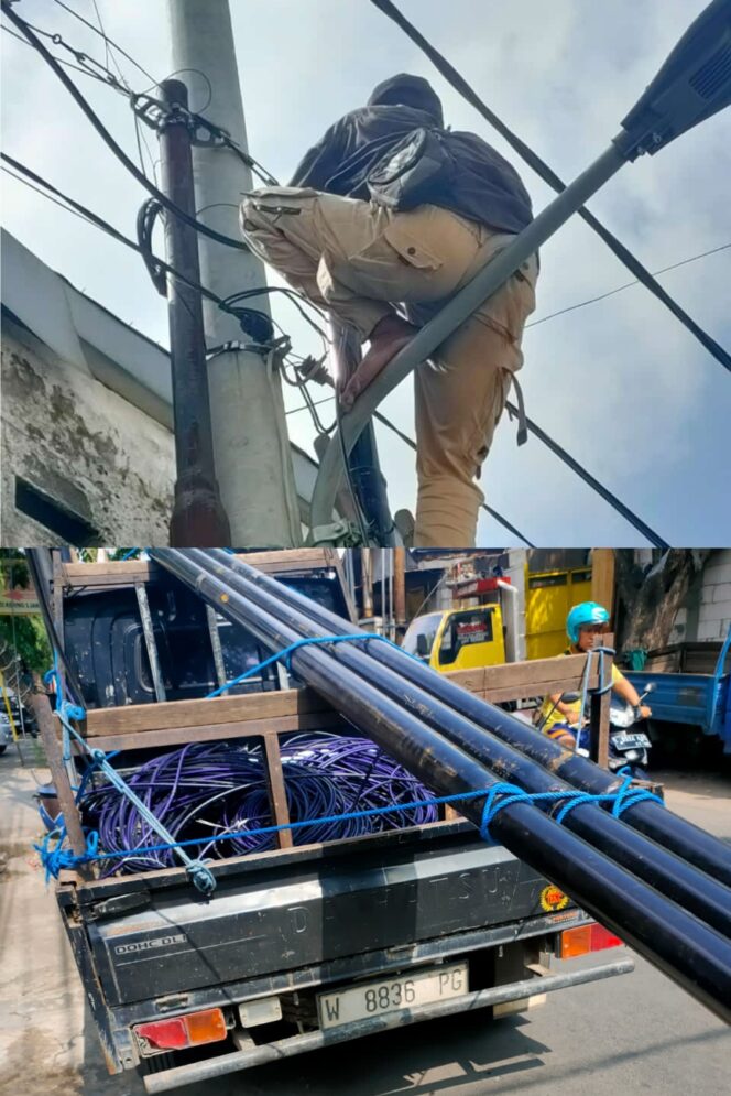 
 Diduga Tidak Memiliki Ijin Pemasangan Tiang Dari My Republik Menuai Protes Dari Masyarakat