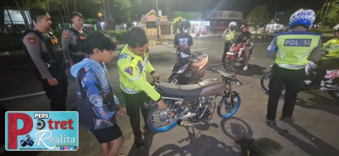 
 Polres Jember Amankan Belasan Motor Tidak Sesuai Spektek Terlibat Balap Liar