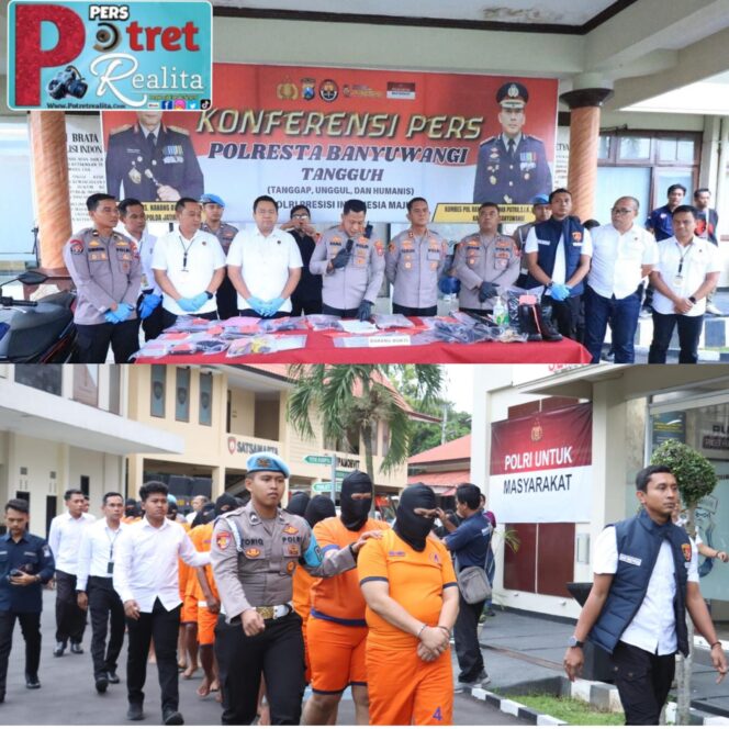 
 Operasi Pekat Semeru 2025  Polresta Banyuwangi Ungkap 25 Kasus Amankan 37 Tersangka