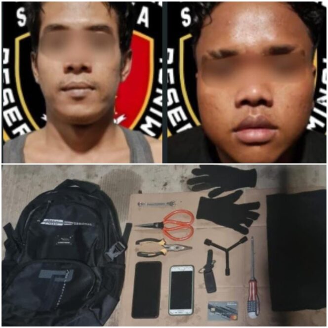 
 Polrestabes Surabaya Berhasil Amankan Dua Tersangka Curat Spesialis Minimarket