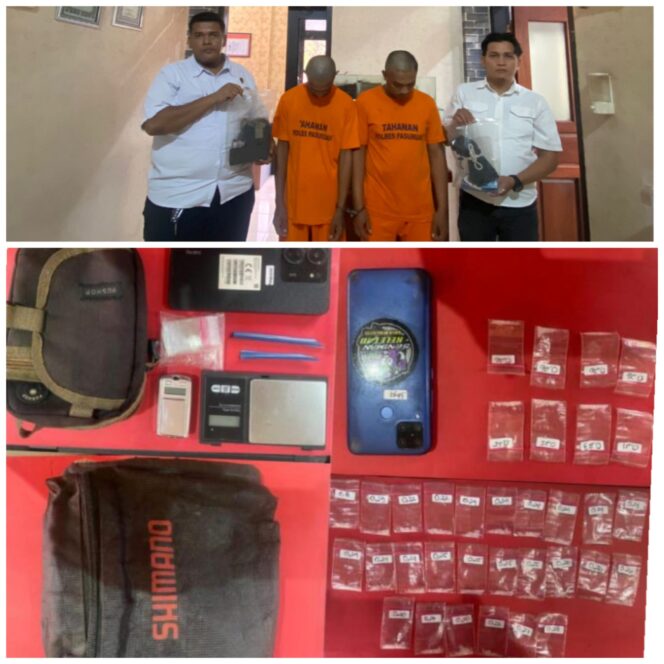 
 Satresnarkoba Polres Pasuruan Berhasil Ringkus 2 Pengedar 34 Poket Sabu Siap Edar