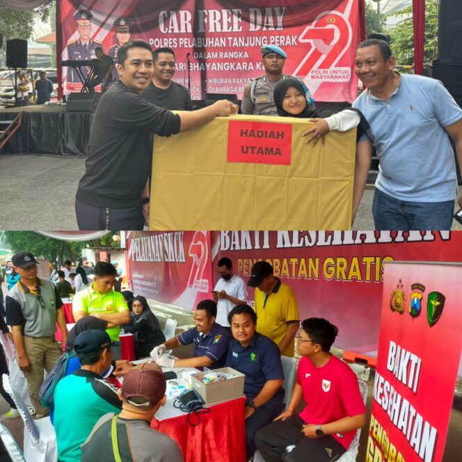 
 Polisi Sahabat Masyarakat: CFD dan Layanan Publik Warnai Hari Bhayangkara ke-79 di Polres Tanjung Perak