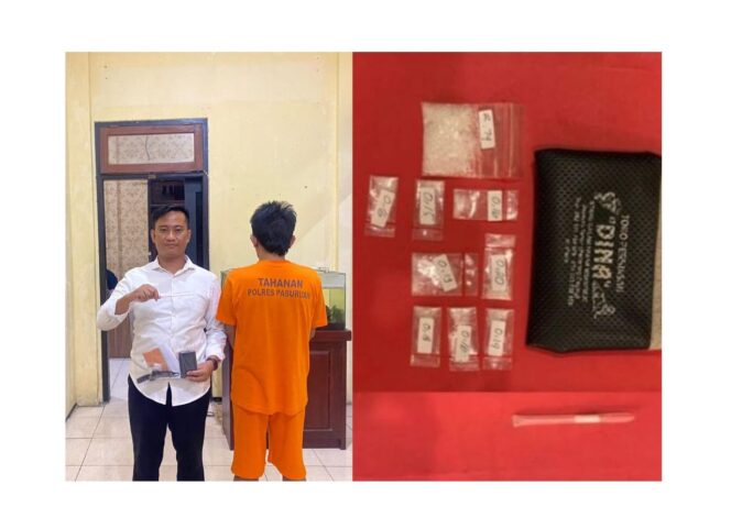 
 Pengedar Sabu Asal Dsn Kalitengah Jadi Penghuni Baru Sel Tahanan Polres Pasuruan