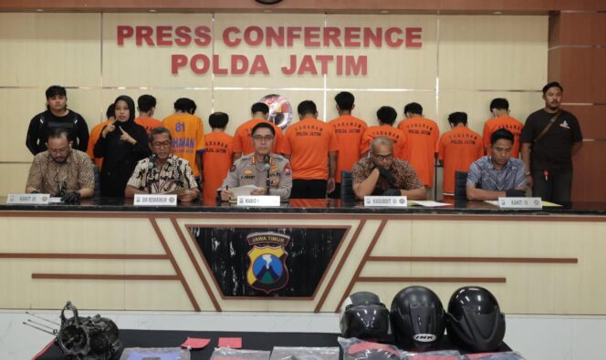 
 Polda Jatim Ungkap Jaringan Curanmor di 4 Kota Amankan 12 Tersangka