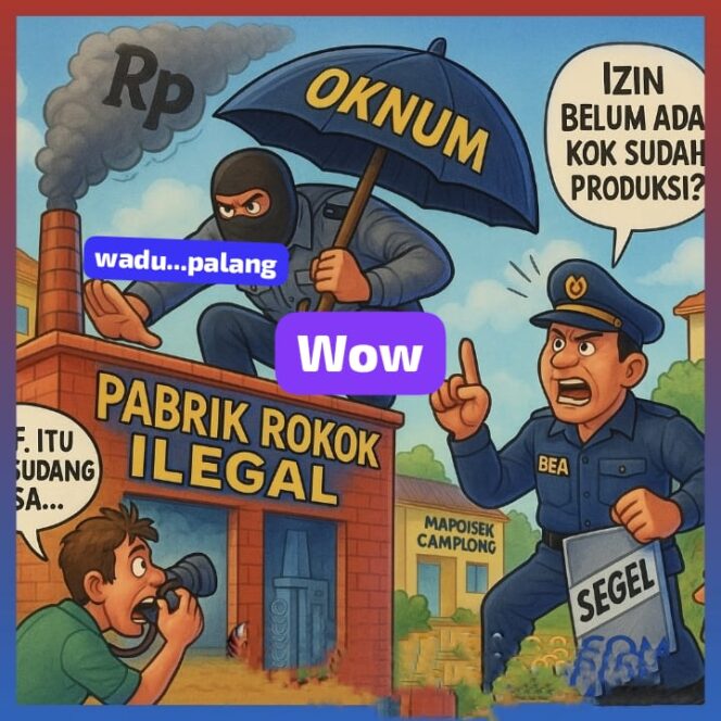 
 Oknum Polisi Diduga Bekingi Pabrik Rokok Ilegal Diwilayah Hukum Polsek Camplong Yang Disegel Bea Cukai Madura