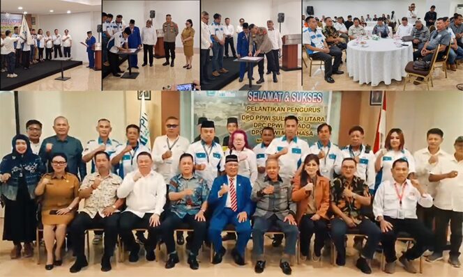 
 Catatan Kecil dari Sulut: Dihadiri Sejumlah Jenderal, Ketum PPWI Lantik Pengurus PPWI Sulawesi Utara