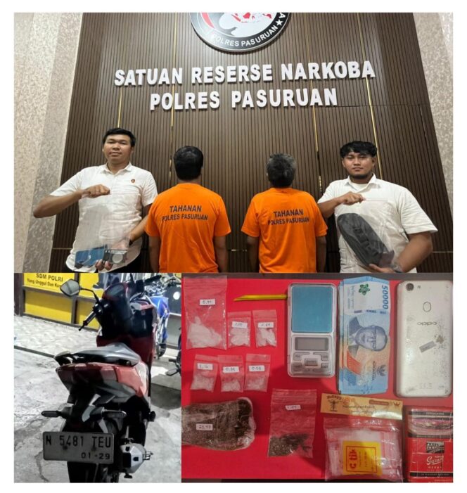 
 Kembali Bongkar Jaringan Narkoba, Satresnarkoba Polres Pasuruan Jebloskan 2 Pengedar Sabu Ke Sel Tahanan