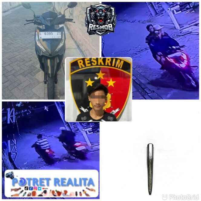 
 Polres Pelabuhan Tanjung Perak Ungkap Curanmor di Rusun Randu Surabaya, Pelaku Ditangkap Setelah Terekam CCTV