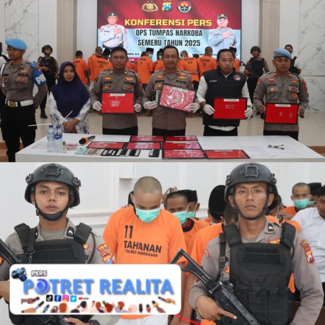 
 OPS Tumpas Narkoba 2025 Polres Pamekasan Berhasil Amankan 19 Tersangka dari 14 Kasus yang Terungkap