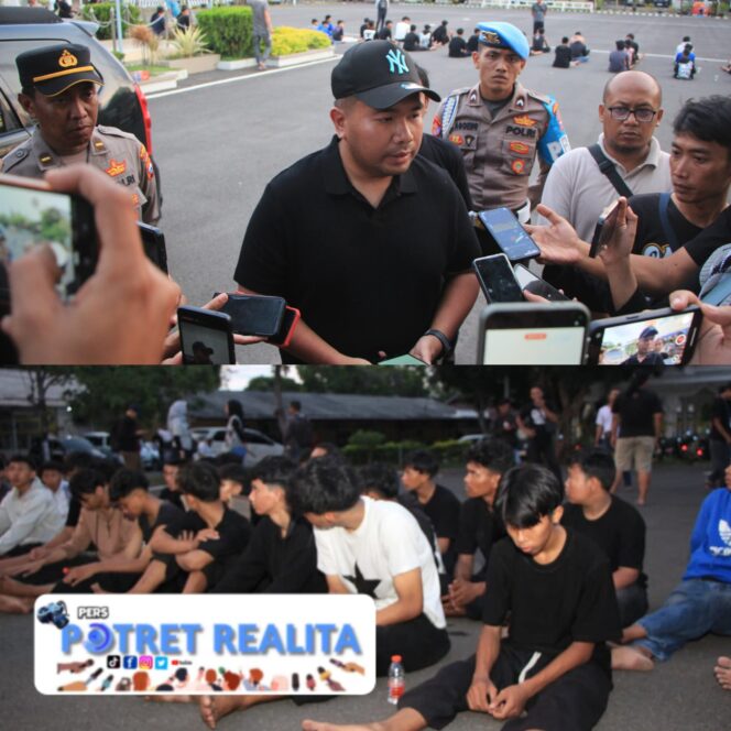 
 Polres Tuban Amankan dan Beri Pembinaan 38 Oknum Pesilat Konvoi di Jalan Raya