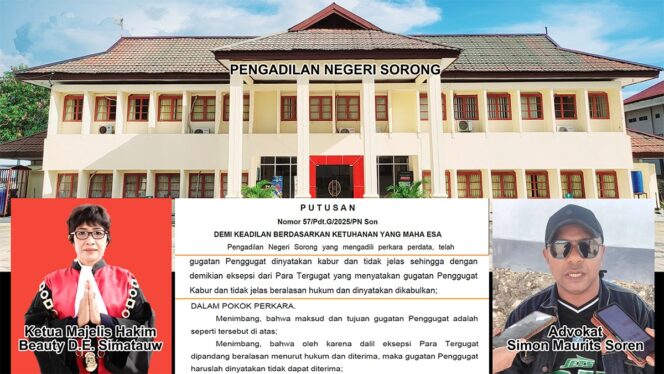 
 Putusan Bersejarah! Majelis Hakim Tolak Gugatan PT. BJA dalam Kasus ‘Tipu-tipu Abunawas’ di PN Sorong