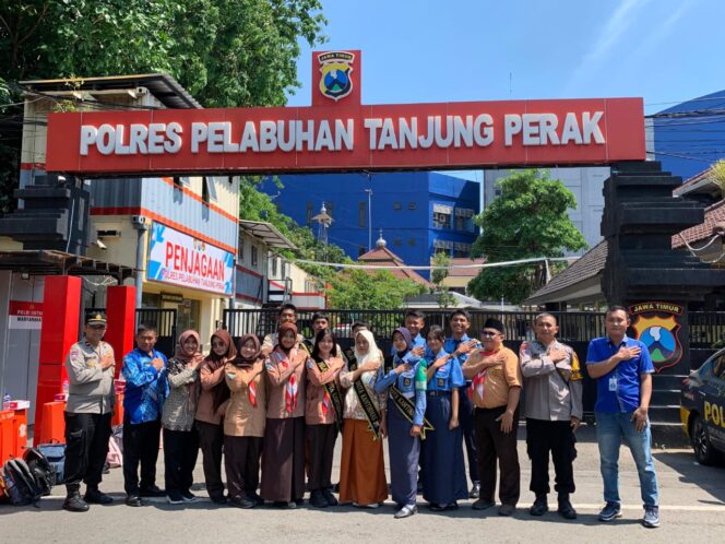 
 Pengukuhan Pelajar Duta Kamtibmas Polres Pelabuhan Tanjung Perak Didukung Sponsor VVIP Air Mineral Labini