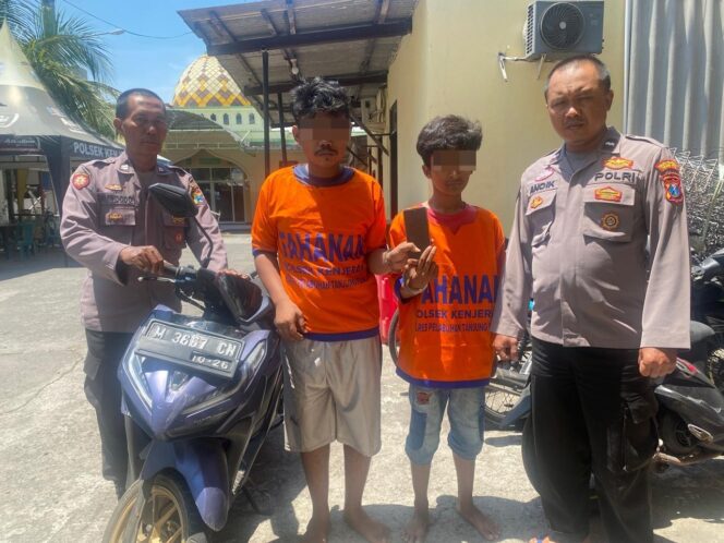 
 Polsek Kenjeran Amankan Dua Pelaku Curas yang Beraksi di Jembatan Kedinding Lor Surabaya