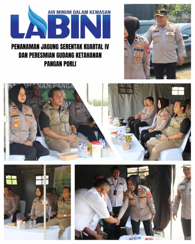 
 Polri Gelar Penanaman Jagung Serentak Kuartal IV dan Resmikan Gudang Ketahanan Pangan, Air Mineral Labini Beri Dukungan Penuh