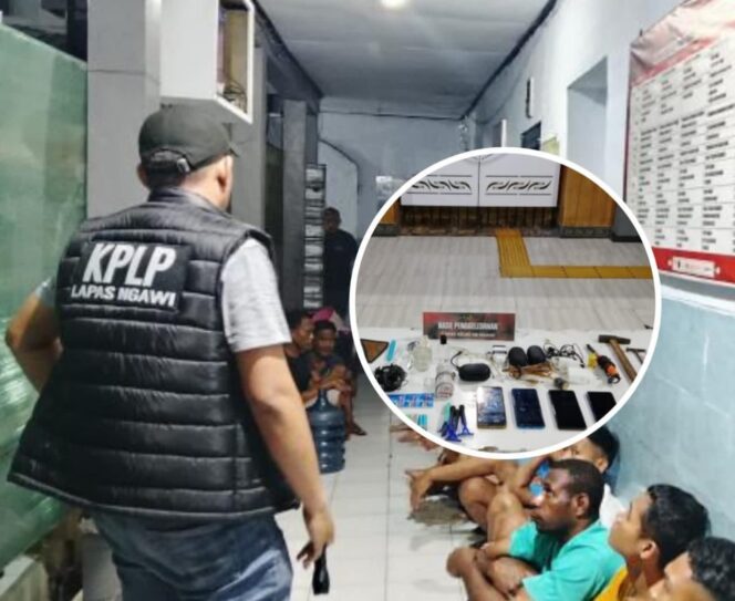 
 Lapas Kelas IIB Ngawi Menggelar Razia Gabungan Demi Ketertiban