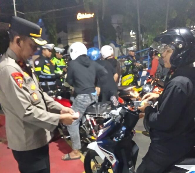 
 Gelar KRYD Polres Kediri  Kota Amankan Ranmor Tidak Sesuai Spektek