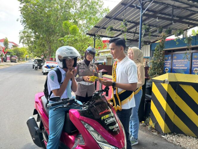 
 Polres Sumenep Edukasi Masyarakat Tertib Lalin Melalui Polantas Menyapa