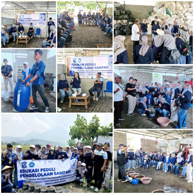 
 Edukasi Peduli Pengelolaan Sampah: TPPKK Kecamatan Simokerto Bergersk Untuk Kampung Pancasila Zero Waste