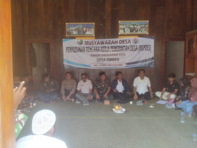 Musyawarah Desa Omben Bahas Perubahan APBDes Tahun Anggaran 2025